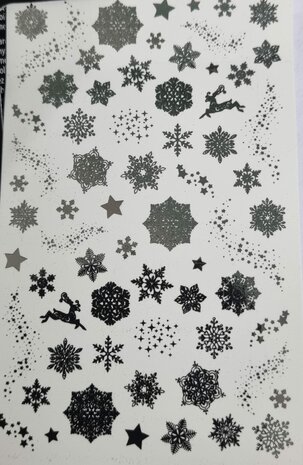 Water Sticker Silver Ice star
