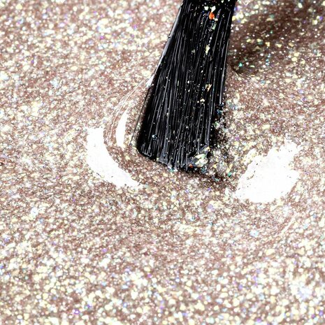 gelpolish in de kleur &#039;Yours To Stay&#039; van NEONAIL - gouden glitter tint