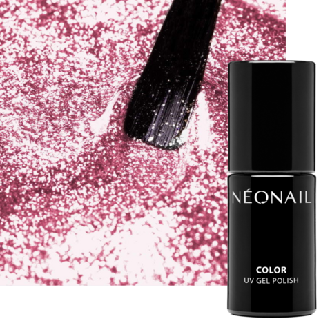 gelpolish in de kleur &#039;Blushing Diva&#039; van NEONAIL - glitter roze tint
