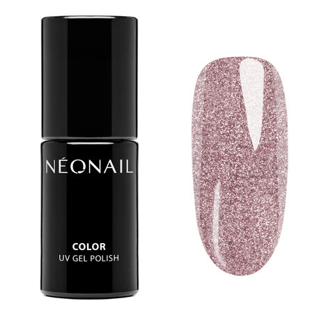 gelpolish in de kleur 'Blushing Frost' van het merk NEONAIL - roze glitter tint