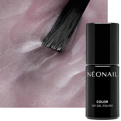 gelpolish in de kleur 'Lavender Glow' van het merk NEONAIL - paarse metallic tint