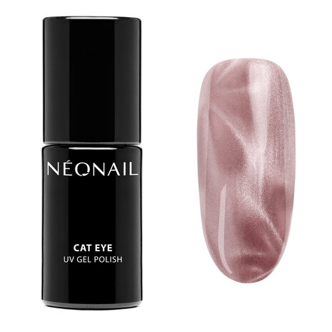 gelpolish in de kleur 'Peony Glow' van NEONAIL - rode cat eye tint