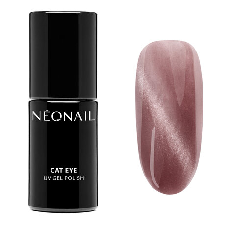 gelpolish in de kleur 'Peony Glow' van NEONAIL - rode cat eye tint