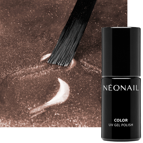 gelpolish in de kleur 'Sunlit Shimmer ' van NEONAIL - bruine cat eye tint