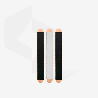 Double-sided nail files for straight base on a wooden base, 180/240 grit